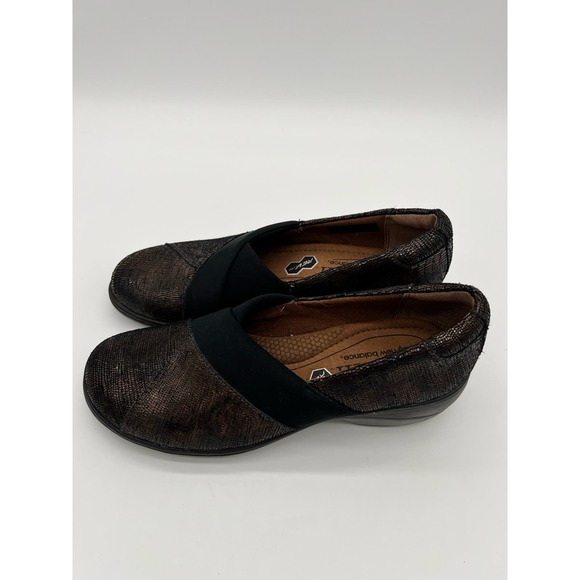 New Cobb Hill by New Balance Brown and Black Slip on Clogs Comfort Flats 7N - Picture 5 of 11